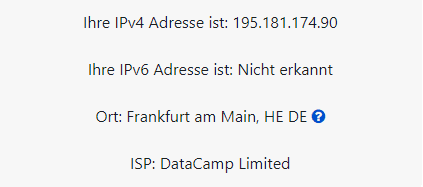 NordVPN IP Adresse