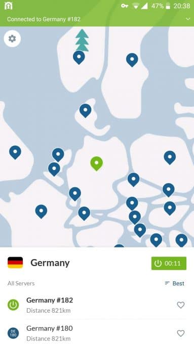 NordVPN Android App Quick Connect 2