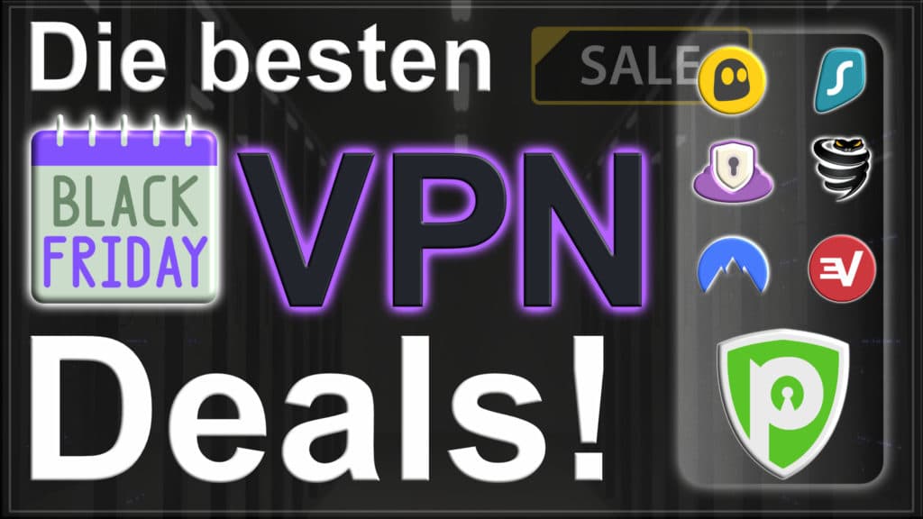 VPN Black Friday - Beitragsbild mit Logos